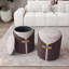 Tabouret de coiffeuse à deux tons avec rangement Latitude Run®