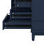 Meuble-lavabo de 30 po avec lavabo simple, armoire de salle de bain moderne avec une porte et une tablette à fermeture douce et trois tiroirs-128646975