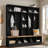 Wide Design Hall Tree With Storage Bench, Shoe Cabinet, Shelves And 8 Hooks-789378814