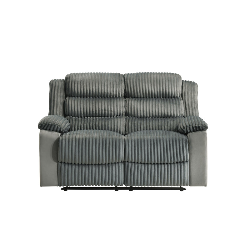 Causeuse grise en velours et velours gris