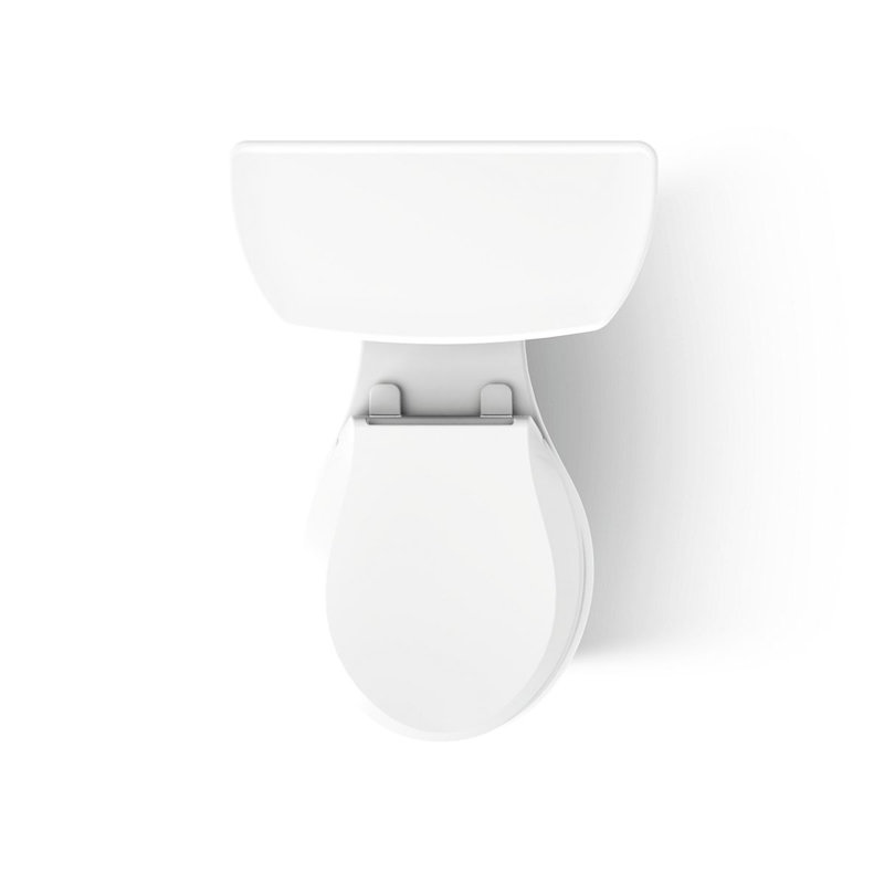 Wellworth® 1.28 GPF Water Efficient Round Two-Piece Toilet (Seat Not Included), No, White, Left-Hand