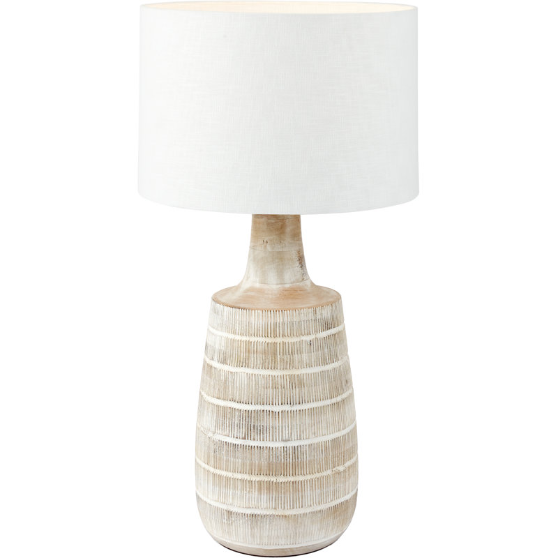 Table Lamp, 25.98" H x 13.77" W x 13.77" D, White