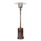 Fire Sense Patio Heater with Wheels 46,000 BTU Output Electronic Ignition System Propane Heater-aged chestnut