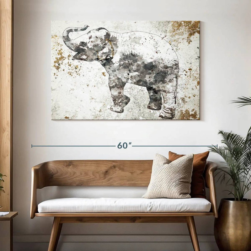 Bébé éléphant Brampt trompette, H 32 po x l 48 po