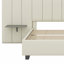 Lit plateforme tapissier avec grande tête de lit, mobilier de chambre à coucher-661144903
