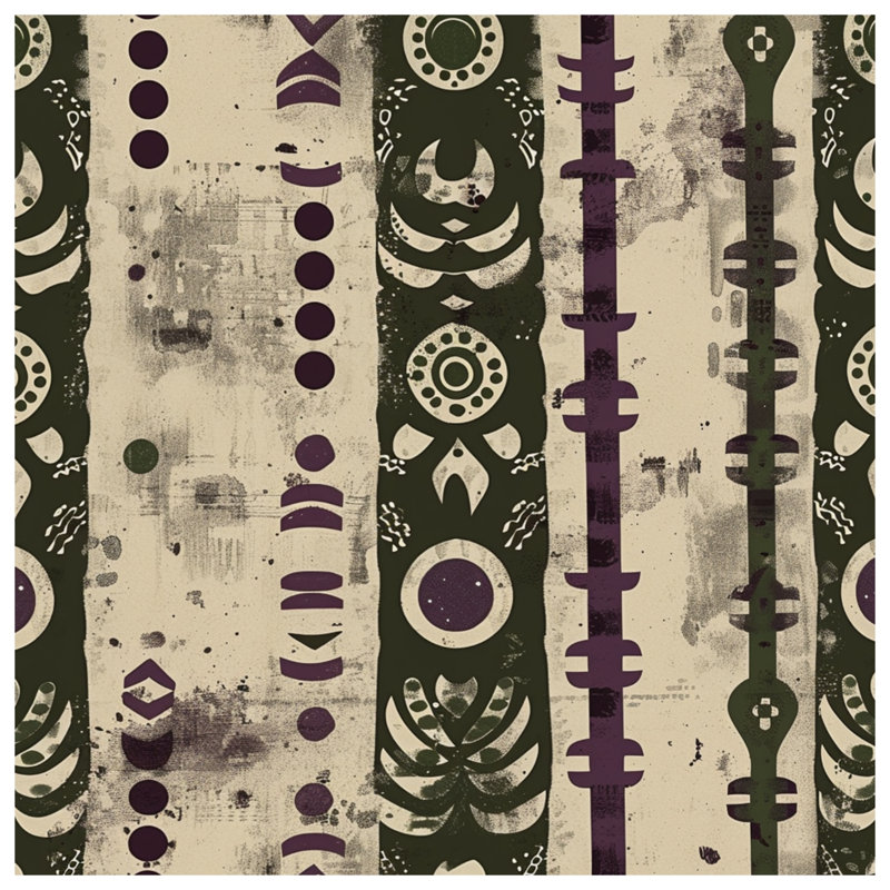 Motif de couvre-lit Tribal, Grand lit