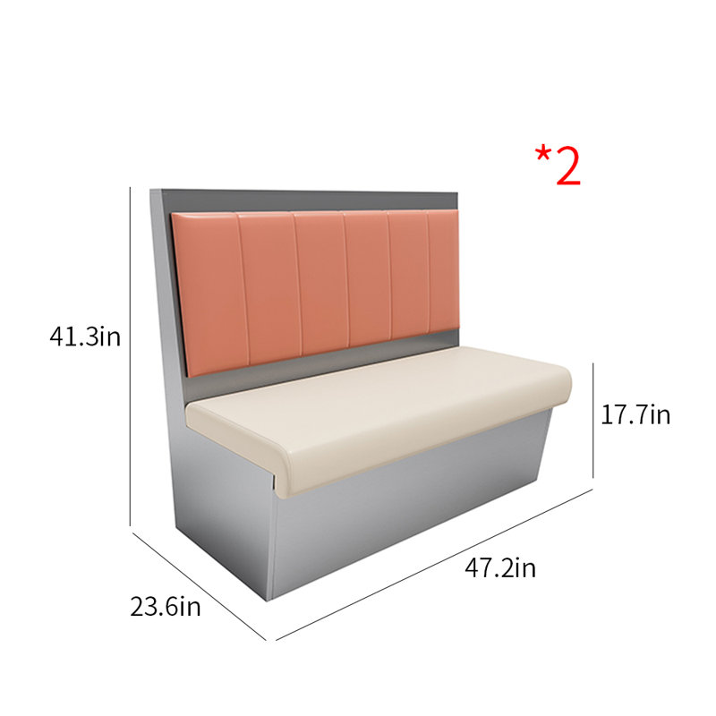 Banquette en similicuir pour restaurant