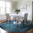 Machine Washable Indoor/Outdoor Xhevrie Blue Rug-1880980287