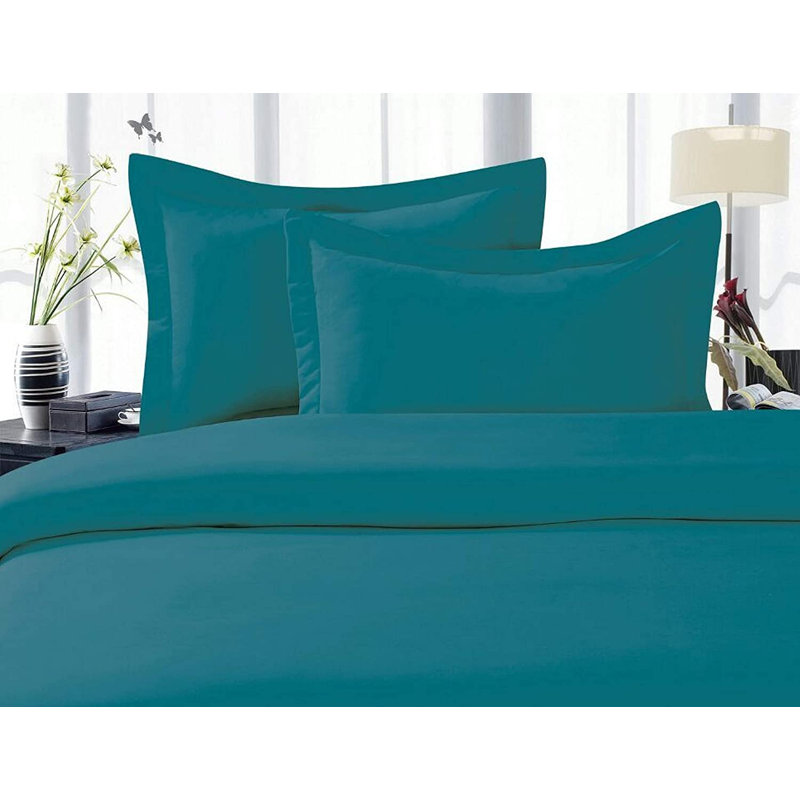 Polyester Jersey Knit Duvet Cover, Full/Queen Duvet Cover + 2 Shams, Turquoise
