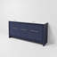 Meuble-lavabo double bleu marine l 72 po x P 20 po, avec comptoir en quartz blanc