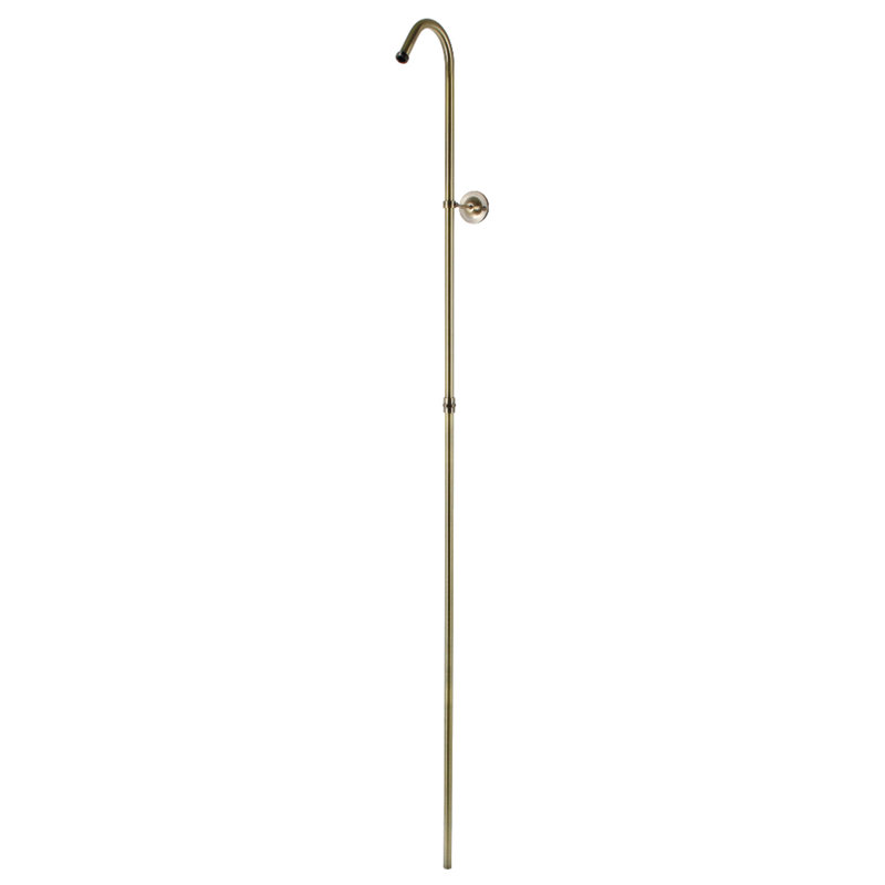 Kingston Brass Vintage 62-Inch Shower Riser with Wall Support, Matte Black