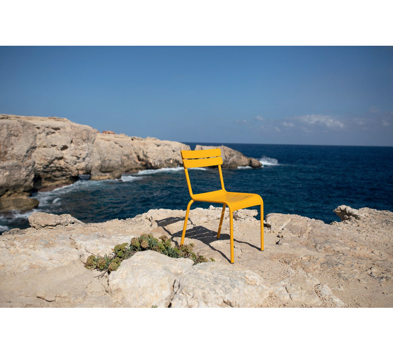 Luxembourg Outdoor Dining Side Chair, 2, Honey Textured