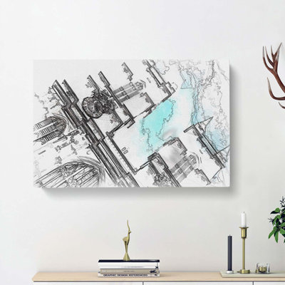 Westminster Abbey In London In Abstract - Wrapped Canvas