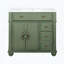 Meuble-lavabo Mid-Century avec base colonne romaine, vert