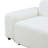 Amram 127.5" 4-Piece White Microfiber L-Shaped Minimalistic Cloud Sectional Sofa Set