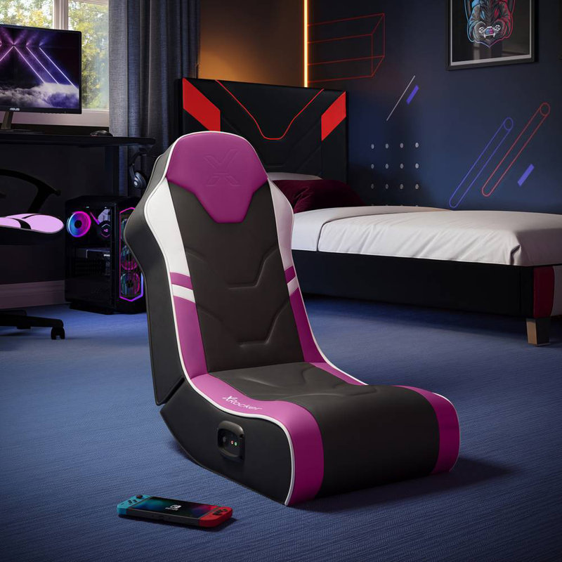 X Rocker Shadow Gaming Chair, Purple/Grey