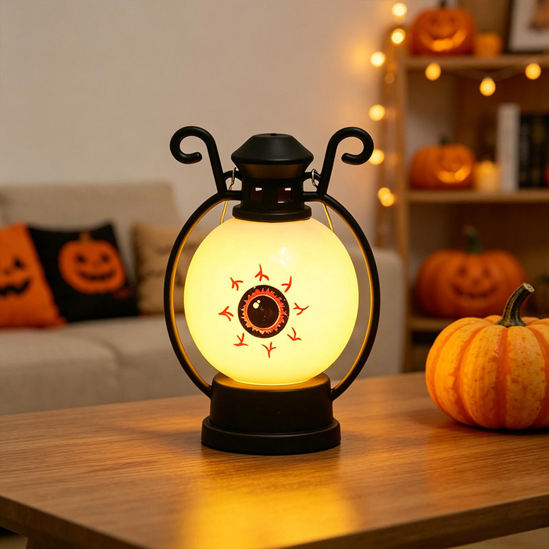 Lanterne d'Halloween fantôme avec lumière DEL, C