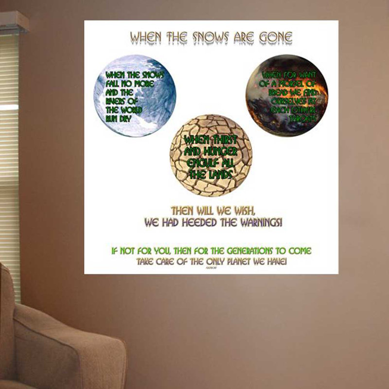 Non-Wall Damaging Wall Decal, 24" H x 24" W