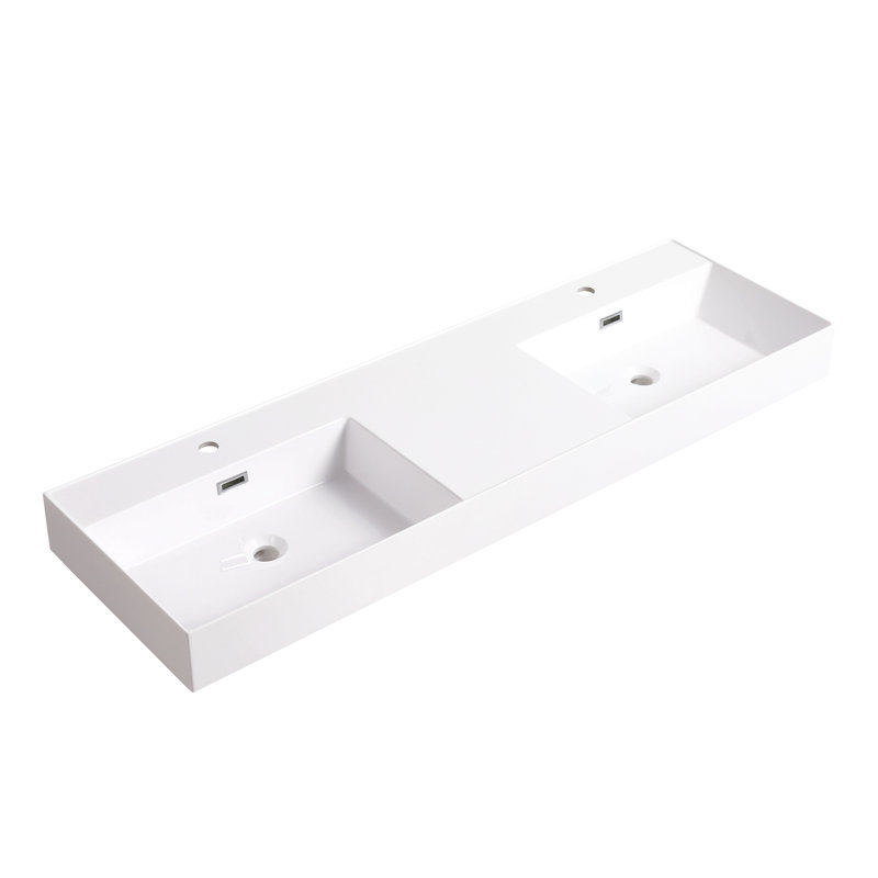 Lavabo de salle de bain en résine 60 pouces