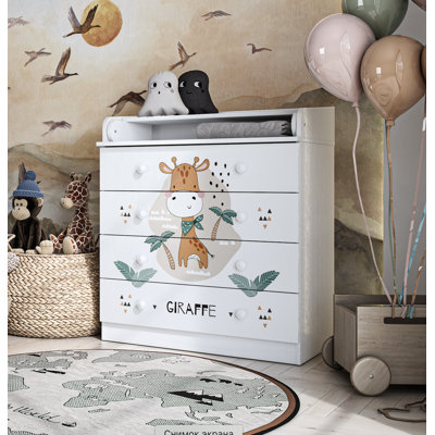 Changing dresser Model 800, white, Giraffe