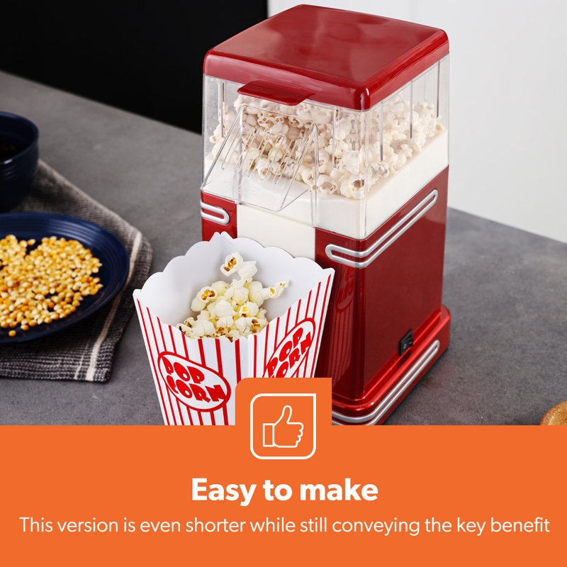 Geepas 1200W Electric Popcorn Maker Machine