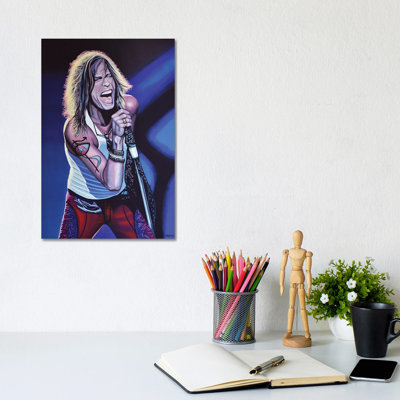 Steven Tyler III by Paul Meijering  Wrapped Canvas Painting