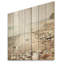 Coastal Pebble Beach I - Minimalisme côtier sur bois-2097886629