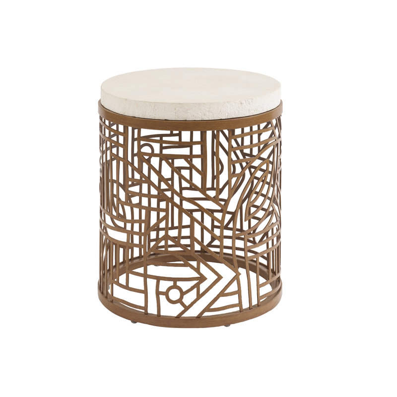 Round End Table Stone