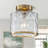 Alixandra 1-Light Clear Hammered Glass Semi Flush Mount-964493508