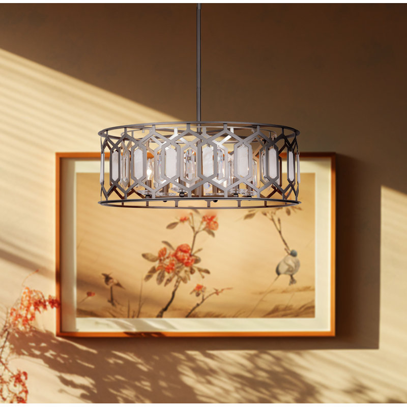 Hexly 6 - Light Steel Chandelier by Minka Lavery