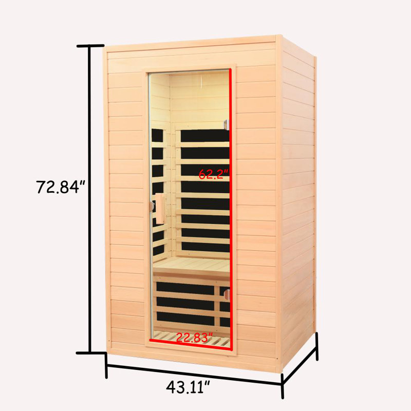 Sauna à infrarouge FAR pour 2 personnes avec télécommande et pruche Augensternchen
