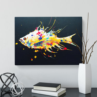 Fish Splash Vol.1 Abstract - Wrapped Canvas