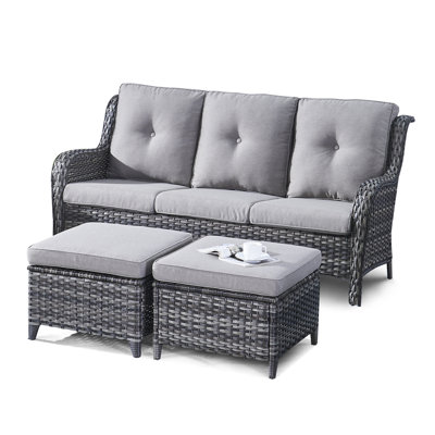Bonia 75" Wide Outdoor Patio Sofa with Cushions by Wildon Home