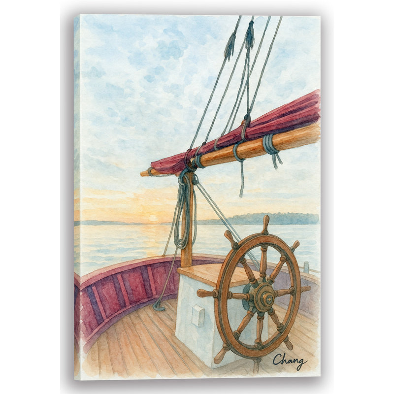 Art nautique sur toile, "Nautical Serenity", H 36 po x l 24 po