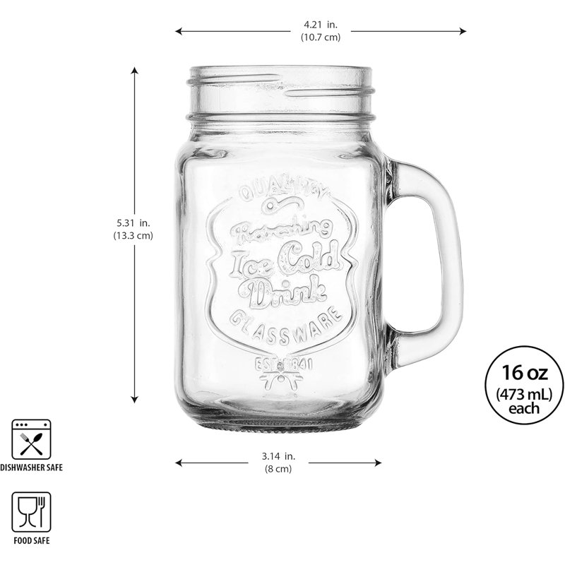 Ensemble de 10 tasses en verre 16 oz