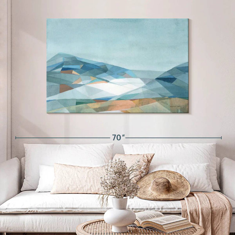 Avery Neutral Geometric Mountain, 32" H x 48" W