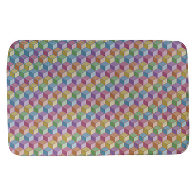 Tapis de bain cubique en arc-en-ciel Avicia