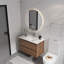 Meuble-lavabo mural de 36 pouces avec lavabo en céramique et tiroirs à fermeture en douceur, peu encombrant et élégant pour les salles de bain modernes-116332622