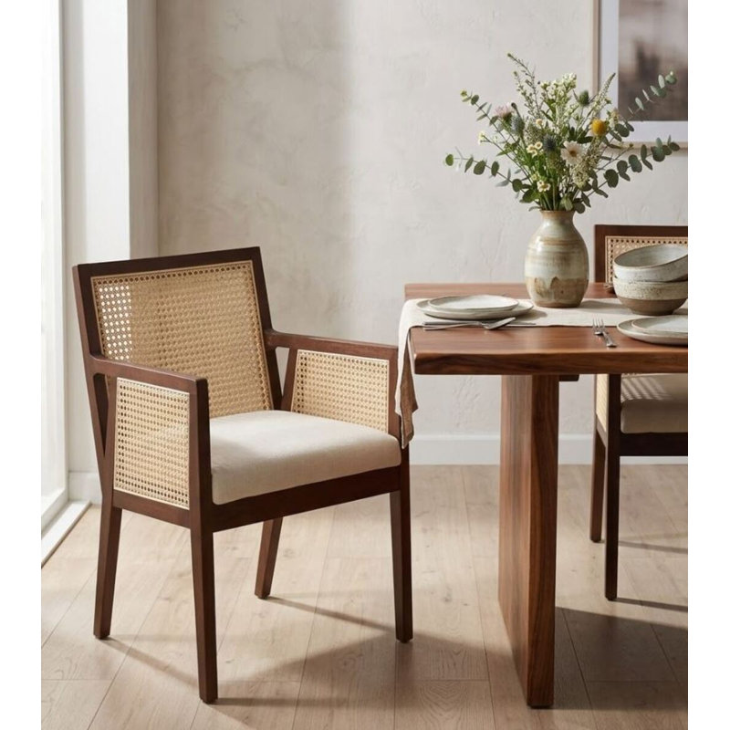 Chaise de salle à manger Toscana Cane, Noyer