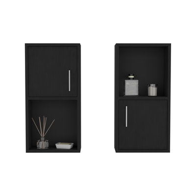 Armoire à pharmacie murale avec deux portes et deux tablettes