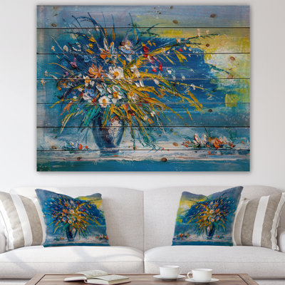 Impressionniste nature morte de fleurs en fleurs I - Reproduction d'art sur bois sans cadre