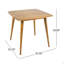 Table de salle à manger carrée d'intérieur en bois d'acacia, teck-75833768