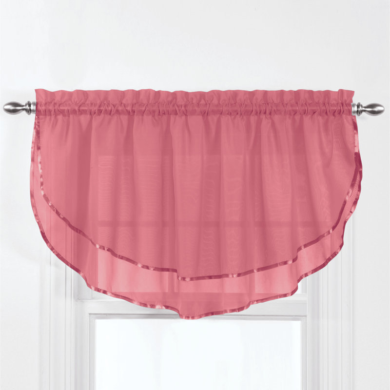 Cantonnière transparente 60 po Penobscot Elegance, Claret