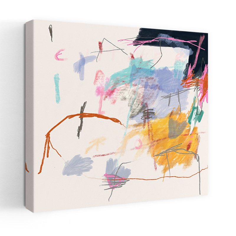 Art abstrait fragile et contemporain, H 48 po x l 48 po