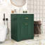 Meuble-lavabo élégant avec lavabo en céramique, tiroir basculant, portes à fermeture en douceur et tablette réglable-1660117496