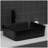 19"X15" Black Ceramic Rectangular Vessel Bathroom Sink