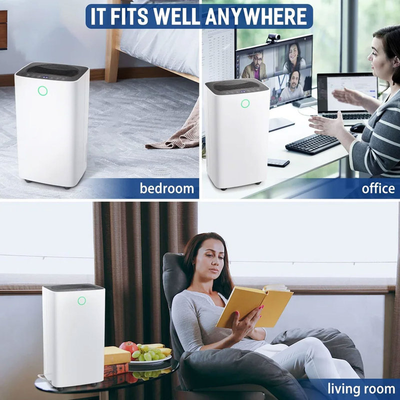 R.W.FLAME 24 Pints per Day Console Dehumidifier for Rooms up to 1500 Sq. Ft.