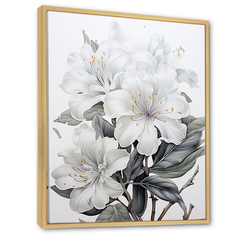 «Zen I» sur toile grise, Cadre naturel flottant, 32" H x 16" W