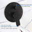 Système de douche complet rond à pression équilibrée avec valve brute en noir mat-59043814