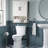 Trijal 69'' H Metal and Wood Over the Toilet Storage-346359626